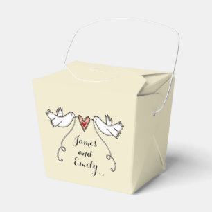 Gastgeschenk Hochzeit der personalisierten weißen Geschenkschachtel
