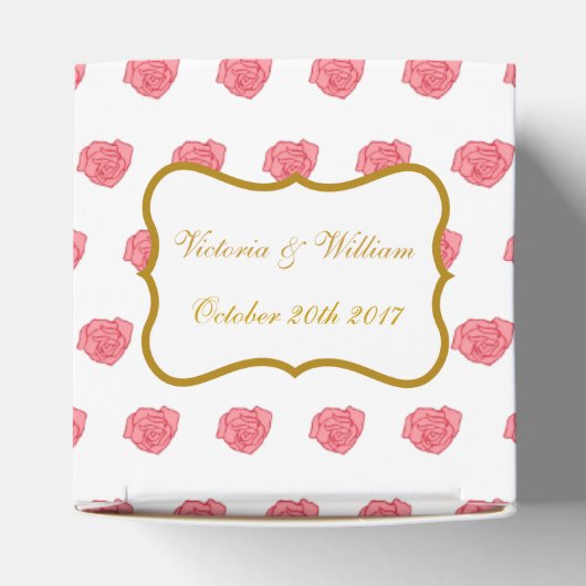 Gastgeschenk Hochzeit der Rose Geschenkschachtel (Oben)