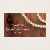 Gastgeschenk Hochzeit der Rustikalen Perlen (Vorderseite)