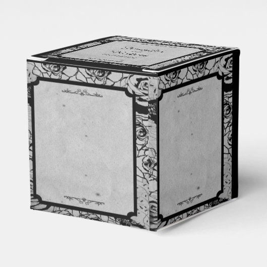 Gastgeschenk Hochzeit der schwarzen Rose Geschenkschachtel (Vorderseite)