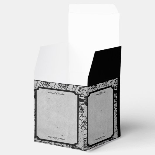 Gastgeschenk Hochzeit der schwarzen Rose Geschenkschachtel (Geöffnet)