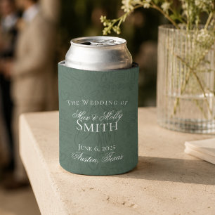Gastgeschenk Hochzeit der Skizze mit dem grünen Bl Dosenkühler