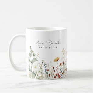 Gastgeschenk Hochzeit der Sommerfeld-Wildblume Kaffeetasse