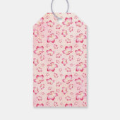 Gastgeschenk Hochzeit der Sunset Plumeria Pink Was Geschenkanhänger (Rückseite)