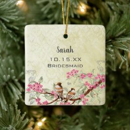 Gastgeschenk Hochzeit der Vintagen Vogelgrippe Keramikornament