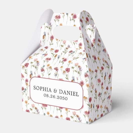 Gastgeschenk Hochzeit der Wildblumen Geschenkschachtel (Vorderseite)