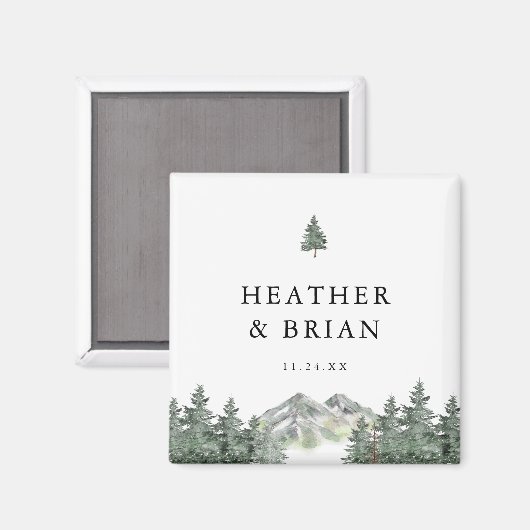 Gastgeschenk Hochzeit des Erlebniswaldes Magnet (Vorderseite/Rückseite)