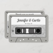 Gastgeschenk Hochzeit des Kassettenbandes Dankeskarte (Vorne/Hinten)