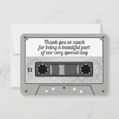 Gastgeschenk Hochzeit des Kassettenbandes Dankeskarte (Rückseite)