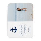 Gastgeschenk Hochzeit des Nautic Anchor Monogram F Magnet (Vertikal)