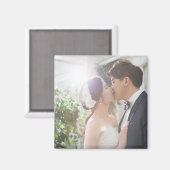 Gastgeschenk Hochzeit des personalisierten Fotos Magnet (Vorderseite/Rückseite)