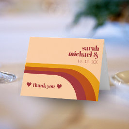 Gastgeschenk Hochzeit des rückwärts gekrümmten Str Dankeskarte