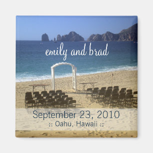 Gastgeschenk Hochzeit Destination Beach Wedding Ma Magnet