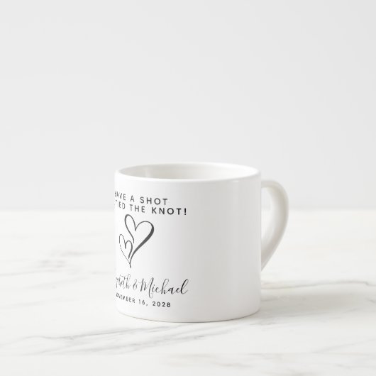 Gastgeschenk Hochzeit, die wir den Knochenknochen Espressotasse (Vorderseite Rechts)