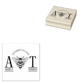 Gastgeschenk Hochzeit Einladung Pärchen Bienenmono Gummistempel (Stempel)