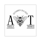 Gastgeschenk Hochzeit Einladung Pärchen Bienenmono Gummistempel (Prägung)