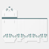 Gastgeschenk Hochzeit "Elegant Greenery Calligraph Geschenkschachtel (Ungefaltet)