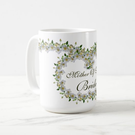Gastgeschenk Hochzeit Elegante Rose Mutter der Bra Kaffeetasse (Vorderseite Links)