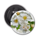 Gastgeschenk Hochzeit Elegante Rose Vollblut Flaschenöffner (Vorderseite)