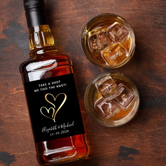 Gastgeschenk Hochzeit erschießt, die wir den Knote Alkoholflaschenetikett