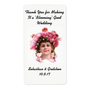 Gastgeschenk Hochzeit Etikett BLUME SEEVERPACKUNG 