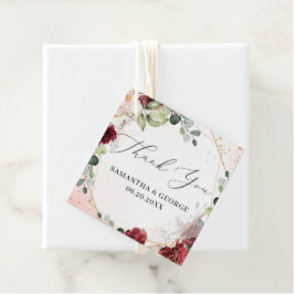 Gastgeschenk Hochzeit-Etiketten rot bordeauxfarben Geschenkanhänger