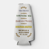 Gastgeschenk Hochzeit etwas Braut Personalisiertes Flaschenkühler (Vorderseite)