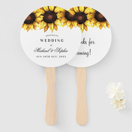 Gastgeschenk Hochzeit Fächer (Vorne und Hinten)