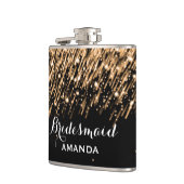 Gastgeschenk Hochzeit Fallende Sterne Gold Flachmann (Links)