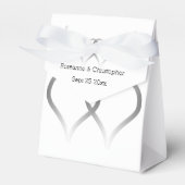 Gastgeschenk Hochzeit-Felder Silberherz Geschenkschachtel (Vorderseite)