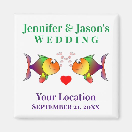 Gastgeschenk Hochzeit Fisch Niedlich tropischer St Magnet (Vorne)