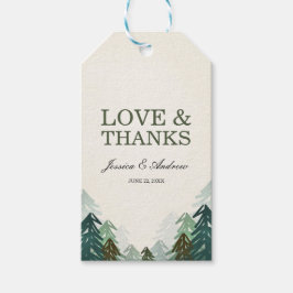 Gastgeschenk Hochzeit Forest Gift Tags Pine Tree A Geschenkanhänger