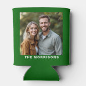 Gastgeschenk Hochzeit Foto Emerald Green Modern Dosenkühler (Rückseite)