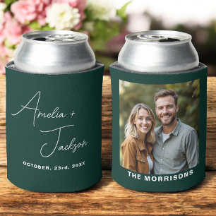 Gastgeschenk Hochzeit Foto Forest Green Moderne Dosenkühler