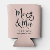 Gastgeschenk Hochzeit Frau Blush Dosenkühler (Rückseite)