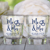 Gastgeschenk Hochzeit Frau Navy Schnapsglas