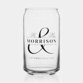 Gastgeschenk Hochzeit Frau Schwarz-weiß Dosenglas (Vorderseite)