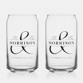 Gastgeschenk Hochzeit Frau Schwarz-weiß Dosenglas (Vorderseite)