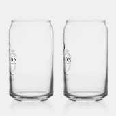 Gastgeschenk Hochzeit Frau Schwarz-weiß Dosenglas (Links)