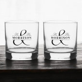 Gastgeschenk Hochzeit Frau Schwarz-weiß Whiskyglas