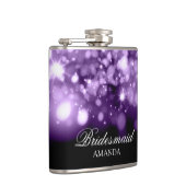 Gastgeschenk Hochzeit funkelnde Lichter Lila Flachmann (Rechts)