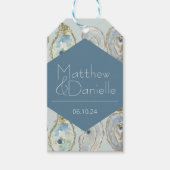 Gastgeschenk Hochzeit für Aquarellauster Geschenkanhänger (Vorderseite)