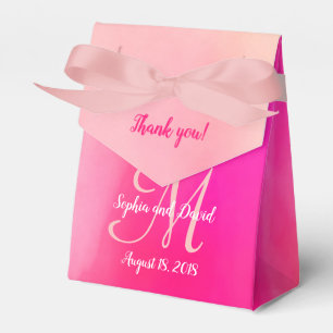 Gastgeschenk Hochzeit für Aquarellpinken Geschenkschachtel