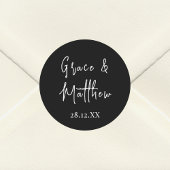 Gastgeschenk Hochzeit für benutzerdefinierte Schwa Runder Aufkleber