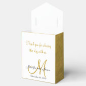 Gastgeschenk Hochzeit für das farbige Monogramm Geschenkschachtel (Geöffnet)