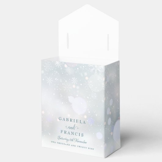 Gastgeschenk Hochzeit für den ersten Winter Snowfl Geschenkschachtel (Geöffnet)