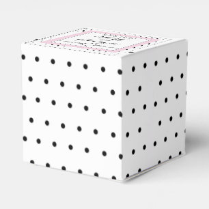 Gastgeschenk Hochzeit für den weißen Polka-Dot Geschenkschachtel