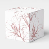 Gastgeschenk Hochzeit für die Kontur Rosa Lilie Geschenkschachtel (Vorderseite)