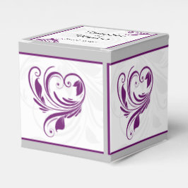 Gastgeschenk Hochzeit für die Silber- und Lila Blu Geschenkschachtel