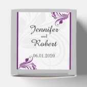 Gastgeschenk Hochzeit für die Silber- und Lila Blu Geschenkschachtel (Oben)